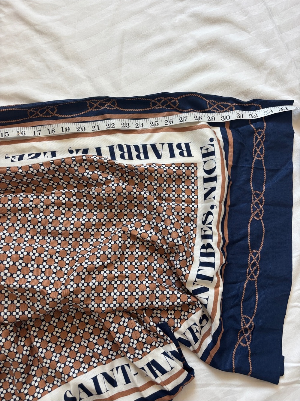 Maeve Printed PLEATED A-LINE CULOTTES, Sz L, Color: Neautral 🛥️ ⚓️🪝 - Picture 10 of 11